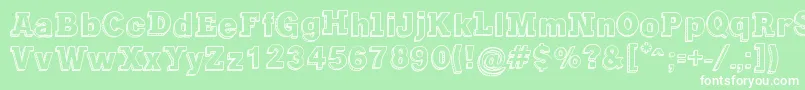 GregoryPackaging Font – White Fonts on Green Background