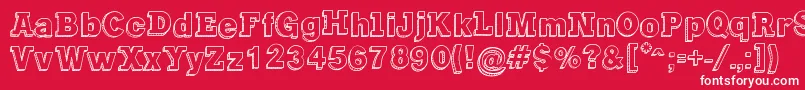 GregoryPackaging Font – White Fonts on Red Background