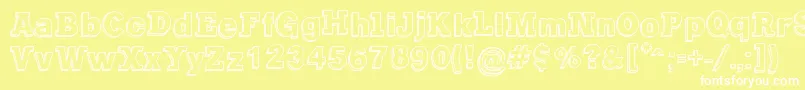 GregoryPackaging Font – White Fonts on Yellow Background