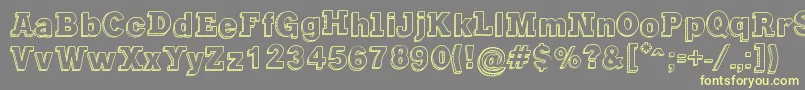 GregoryPackaging Font – Yellow Fonts on Gray Background