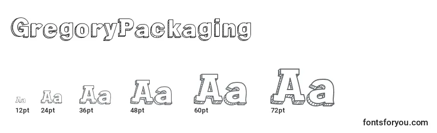 GregoryPackaging Font Sizes