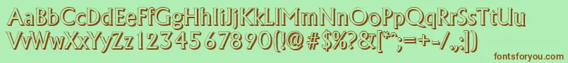 AdelonshadowRegular Font – Brown Fonts on Green Background