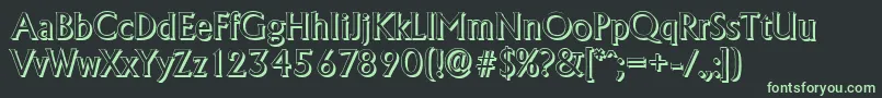 AdelonshadowRegular Font – Green Fonts on Black Background