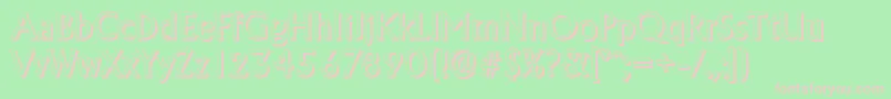 AdelonshadowRegular Font – Pink Fonts on Green Background
