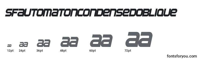 SfAutomatonCondensedOblique Font Sizes