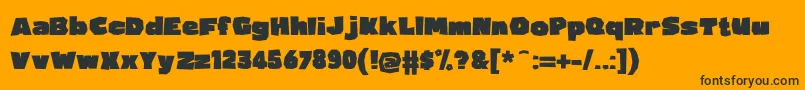 Osmanthus Font – Black Fonts on Orange Background