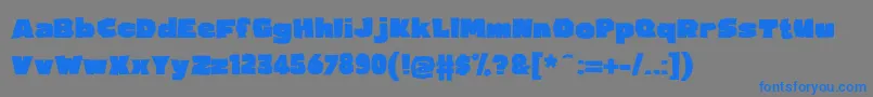 Osmanthus Font – Blue Fonts on Gray Background