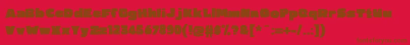 Osmanthus Font – Brown Fonts on Red Background