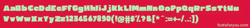 Osmanthus Font – Green Fonts on Red Background
