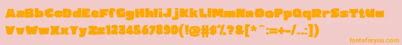 Osmanthus Font – Orange Fonts on Pink Background