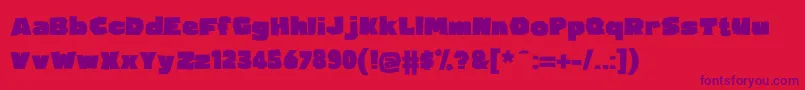 Osmanthus Font – Purple Fonts on Red Background