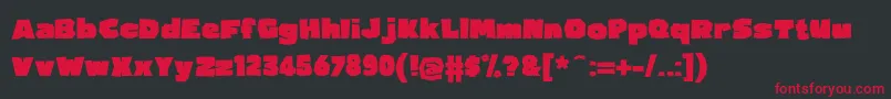 Osmanthus Font – Red Fonts on Black Background