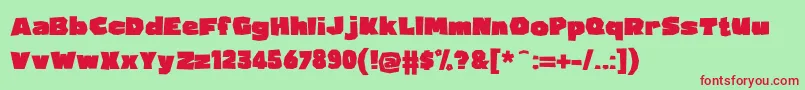 Osmanthus Font – Red Fonts on Green Background