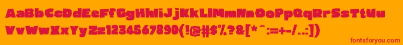 Osmanthus Font – Red Fonts on Orange Background