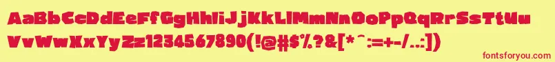 Osmanthus Font – Red Fonts on Yellow Background