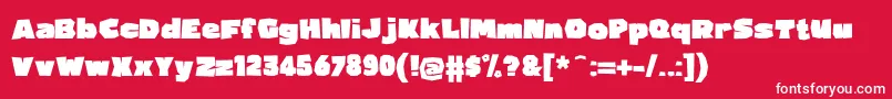 Osmanthus Font – White Fonts on Red Background