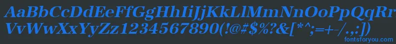 UrwantiquatBoldOblique Font – Blue Fonts on Black Background