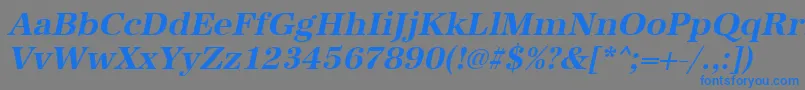 UrwantiquatBoldOblique Font – Blue Fonts on Gray Background