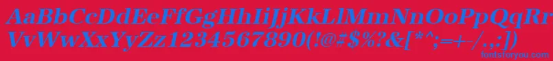 UrwantiquatBoldOblique Font – Blue Fonts on Red Background