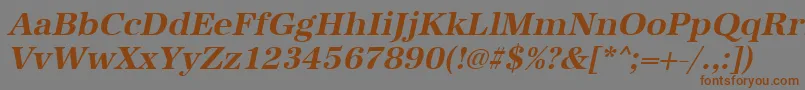 UrwantiquatBoldOblique Font – Brown Fonts on Gray Background