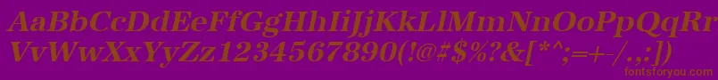 UrwantiquatBoldOblique Font – Brown Fonts on Purple Background