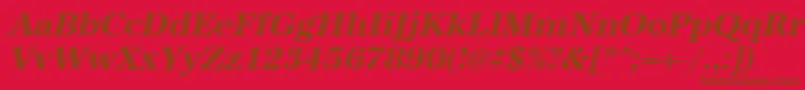 UrwantiquatBoldOblique Font – Brown Fonts on Red Background