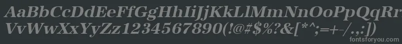 UrwantiquatBoldOblique Font – Gray Fonts on Black Background