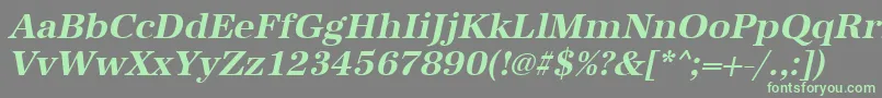 UrwantiquatBoldOblique-Schriftart – Grüne Schriften auf grauem Hintergrund