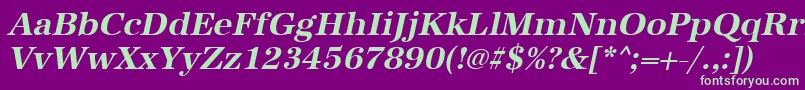 UrwantiquatBoldOblique Font – Green Fonts on Purple Background