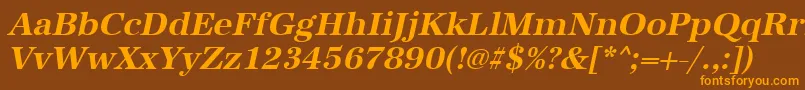 UrwantiquatBoldOblique Font – Orange Fonts on Brown Background
