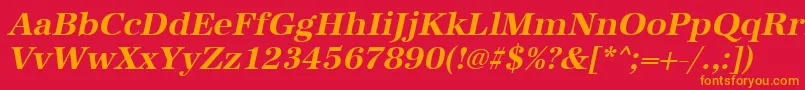 UrwantiquatBoldOblique Font – Orange Fonts on Red Background