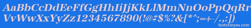 UrwantiquatBoldOblique Font – Pink Fonts on Blue Background