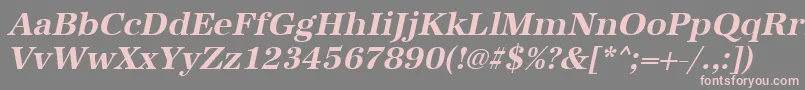 UrwantiquatBoldOblique Font – Pink Fonts on Gray Background