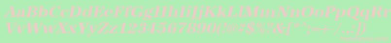 UrwantiquatBoldOblique Font – Pink Fonts on Green Background