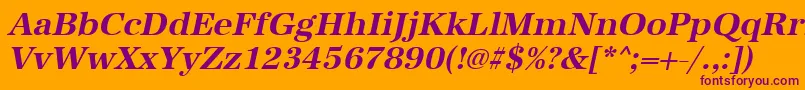 UrwantiquatBoldOblique Font – Purple Fonts on Orange Background