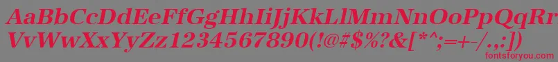 UrwantiquatBoldOblique Font – Red Fonts on Gray Background