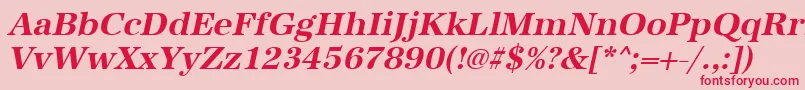 UrwantiquatBoldOblique Font – Red Fonts on Pink Background