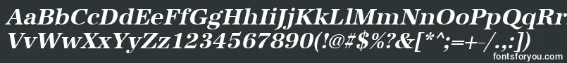 Шрифт UrwantiquatBoldOblique – белые шрифты на чёрном фоне