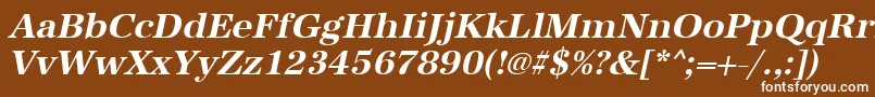 UrwantiquatBoldOblique Font – White Fonts on Brown Background