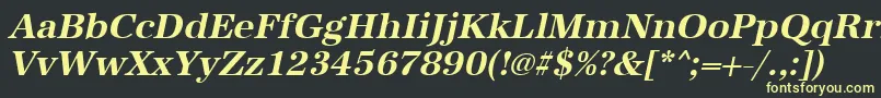 UrwantiquatBoldOblique Font – Yellow Fonts on Black Background