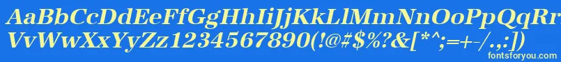 UrwantiquatBoldOblique Font – Yellow Fonts on Blue Background