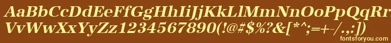 UrwantiquatBoldOblique Font – Yellow Fonts on Brown Background