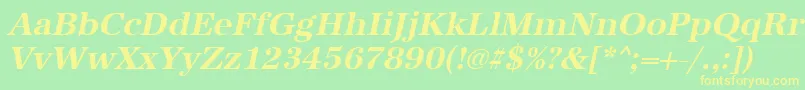 UrwantiquatBoldOblique Font – Yellow Fonts on Green Background