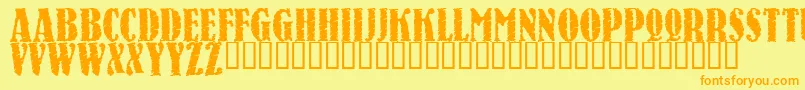 Шрифт Raven – оранжевые шрифты на жёлтом фоне