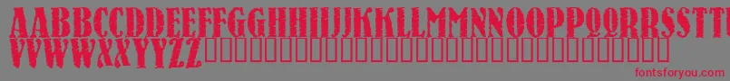 フォントRaven – 赤い文字の灰色の背景