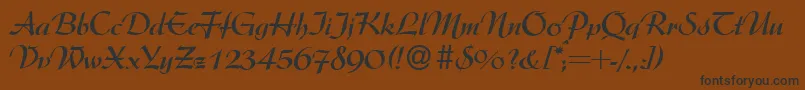 ArgentineBold Font – Black Fonts on Brown Background