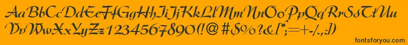 Шрифт ArgentineBold – чёрные шрифты на оранжевом фоне