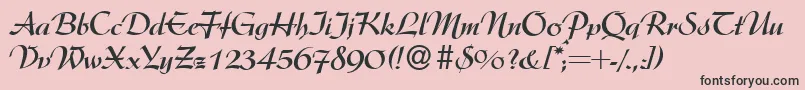 フォントArgentineBold – ピンクの背景に黒い文字