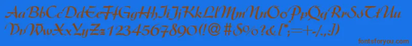 ArgentineBold Font – Brown Fonts on Blue Background
