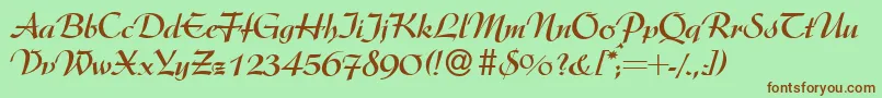 ArgentineBold Font – Brown Fonts on Green Background